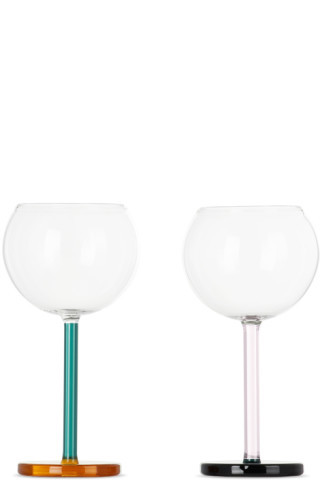 Multicolor Bilboquet Wine Glass Set | SSENSE