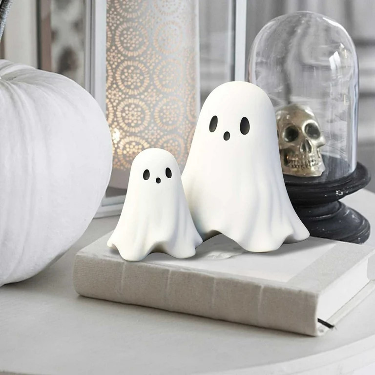 Qxpztk Halloween Cute Ghost Figurine, Spooky Resin Ghost Statue, Mini Ghost Decor for Halloween D... | Walmart (US)