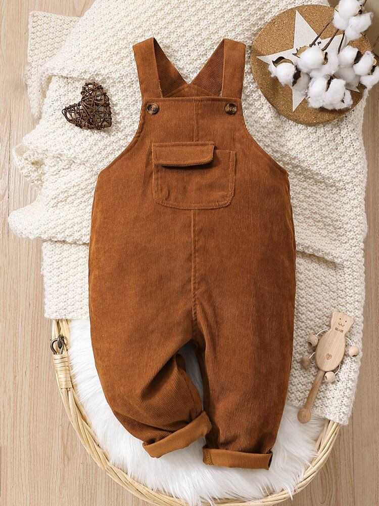 Baby Flap Pocket Overalls | SHEIN