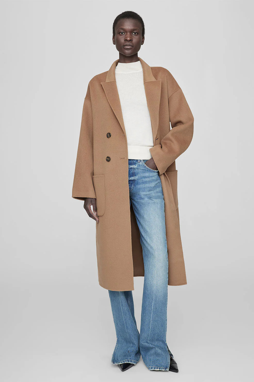 Dylan Coat - Camel Cashmere Blend | Anine Bing