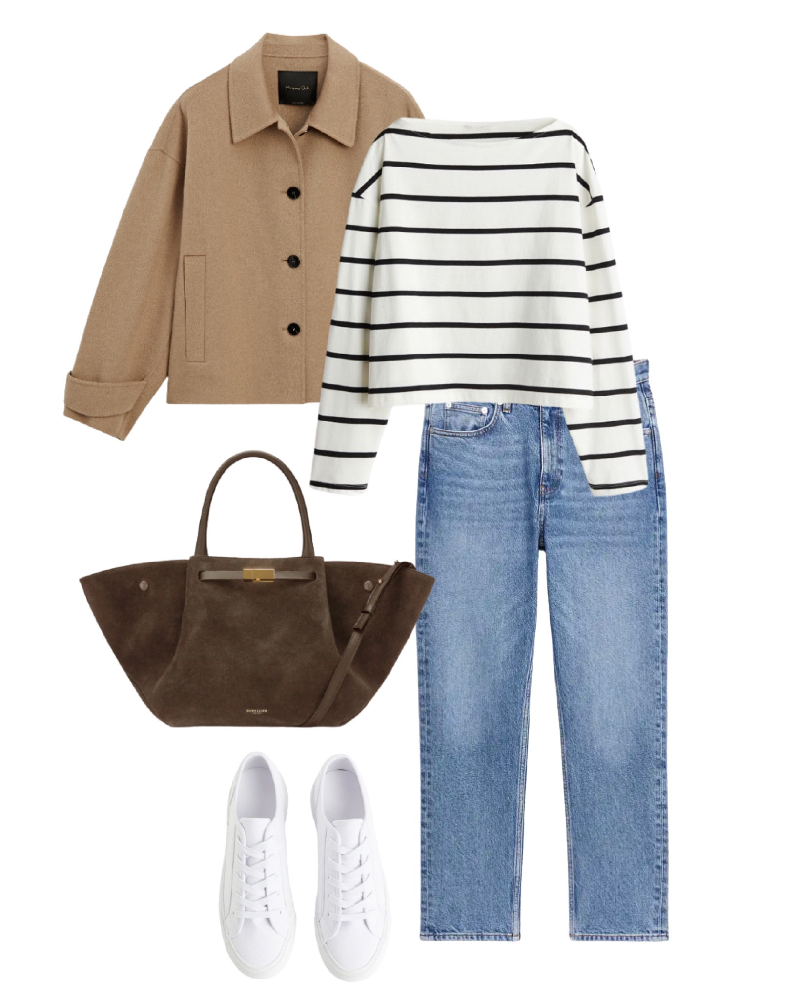 Camel jacket, striped top,
suede bag, trainers, everyday style, pre fall outfit 

#LTKStyleTip #LTKSeasonal #LTKOver40