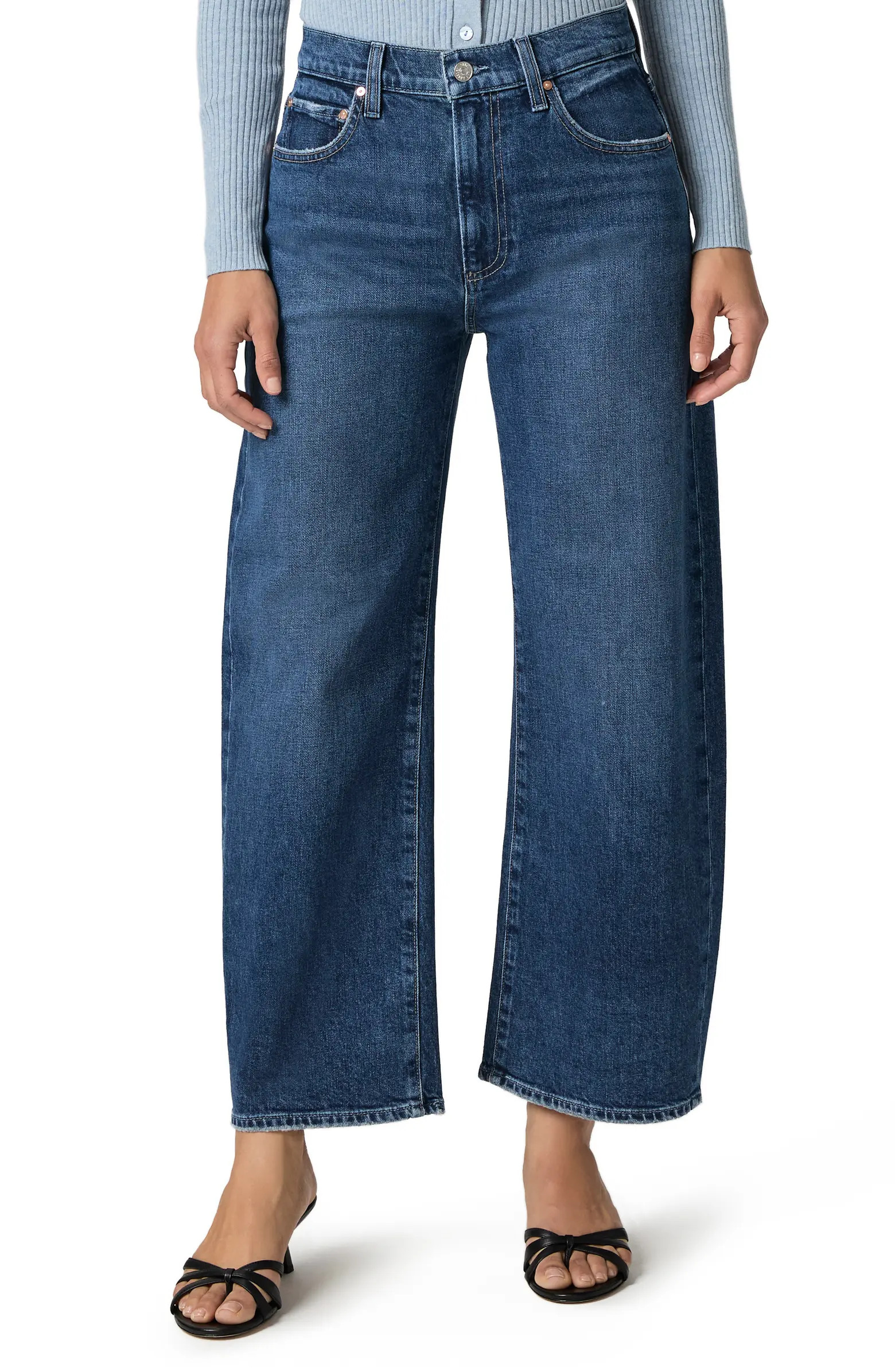 Arellia High Waist Ankle Barrel Leg Jeans | Nordstrom
