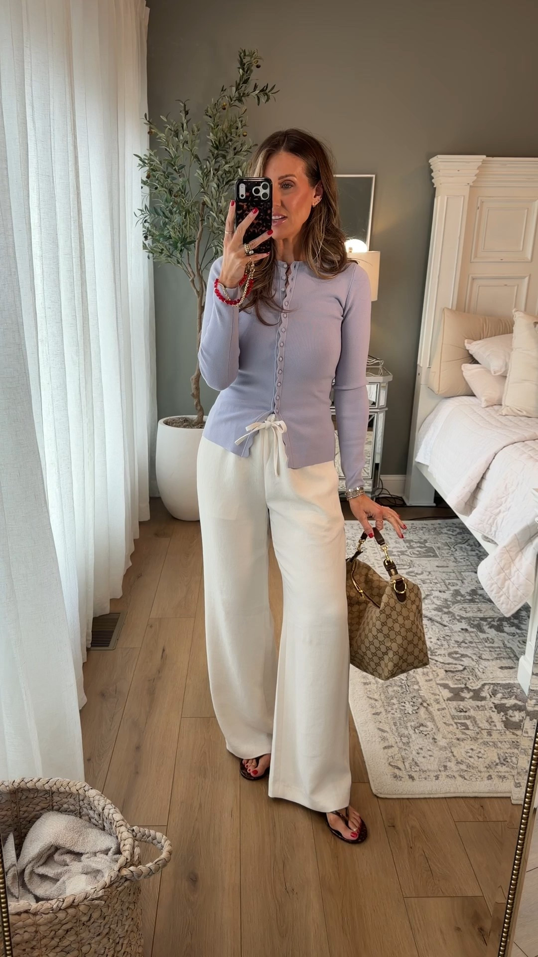 Styling these viral pants and a more spring forward way I love the lavender mixed with the ivory pants. I’ve also linked up the Target version. If you prefer that price point I wear a size medium.

#LTKOver40 #LTKootd #LTKMidsize
