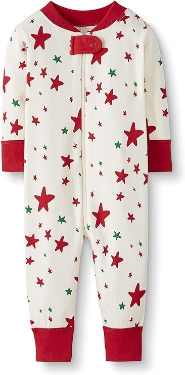 Moon and Back by Hanna Andersson Girls' Organic Holiday Family Matching 1 Piece Footless Pajamas | Amazon (US)