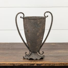 Aged Metal Esperanza Vase | Antique Farm House