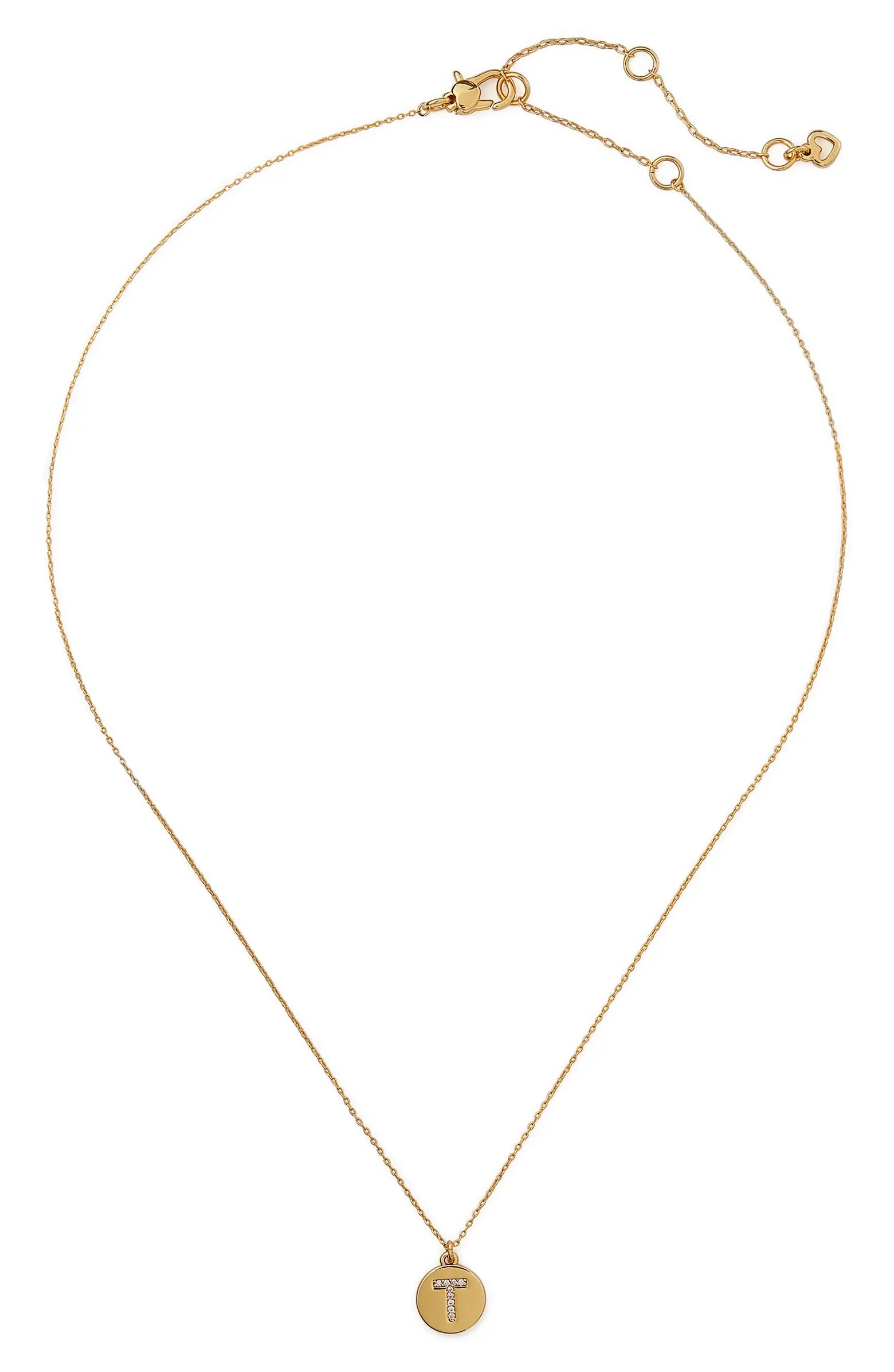 pavé mini initial pendant necklace | Nordstrom