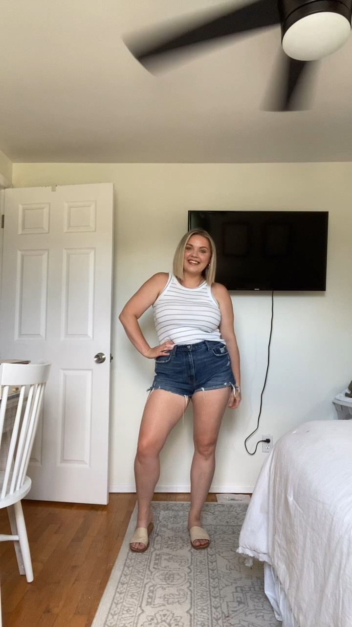 I have every intention of dressing so cute during the summer months. And then that heat wave hits, and I find myself reaching for the easiest, mom friendly, least sticky options. And that is how my summer wardrobe has come to be made up of tanks, and cut off shorts. 

.. even after I came to this conclusion while staring into my closet a few mornings ago. I still grabbed this tank at Walmart the other day. 😅🤷🏼‍♀️ The color combo was just speaking to me. And you know I can’t control myself around anything patriotic/nautical.



#LTKMidsize #LTKFindsUnder50 #LTKxWalmart