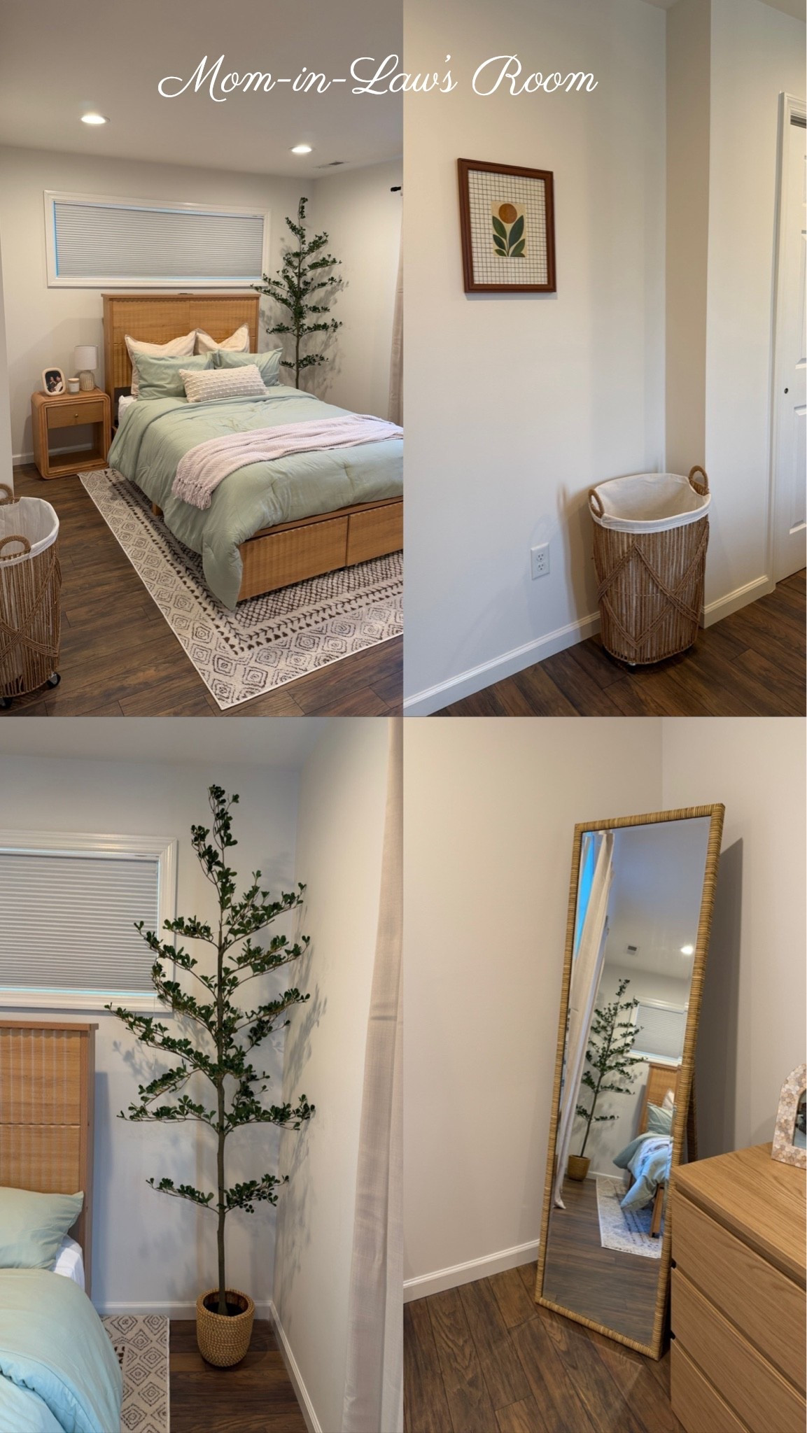 Came together so nicely🤎 things I want to fix but aren’t necessary terrible: 

-Maybe add a bigger lamp to proportion the height from side table to headboard a bit 

-Bigger vase for plant

#LTKHome