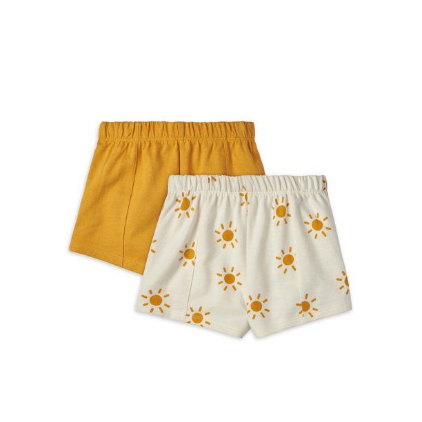 Modern Moments by Gerber Toddler Girl Peached French Terry Shorts, 2-Pack, Sizes 12M-5T - Walmart... | Walmart (US)
