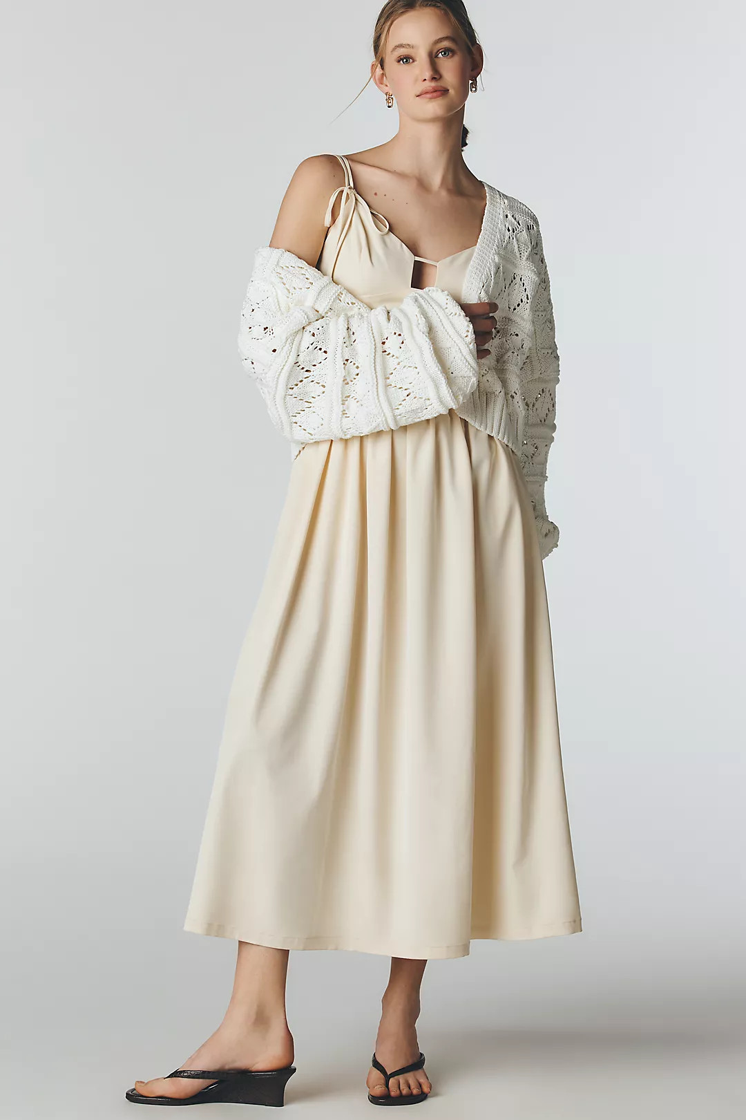 Maeve Chunky Tape Yarn Cardigan Sweater | Anthropologie (US)