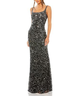 Sequined Low Back Slip Gown | Bloomingdale's (US)