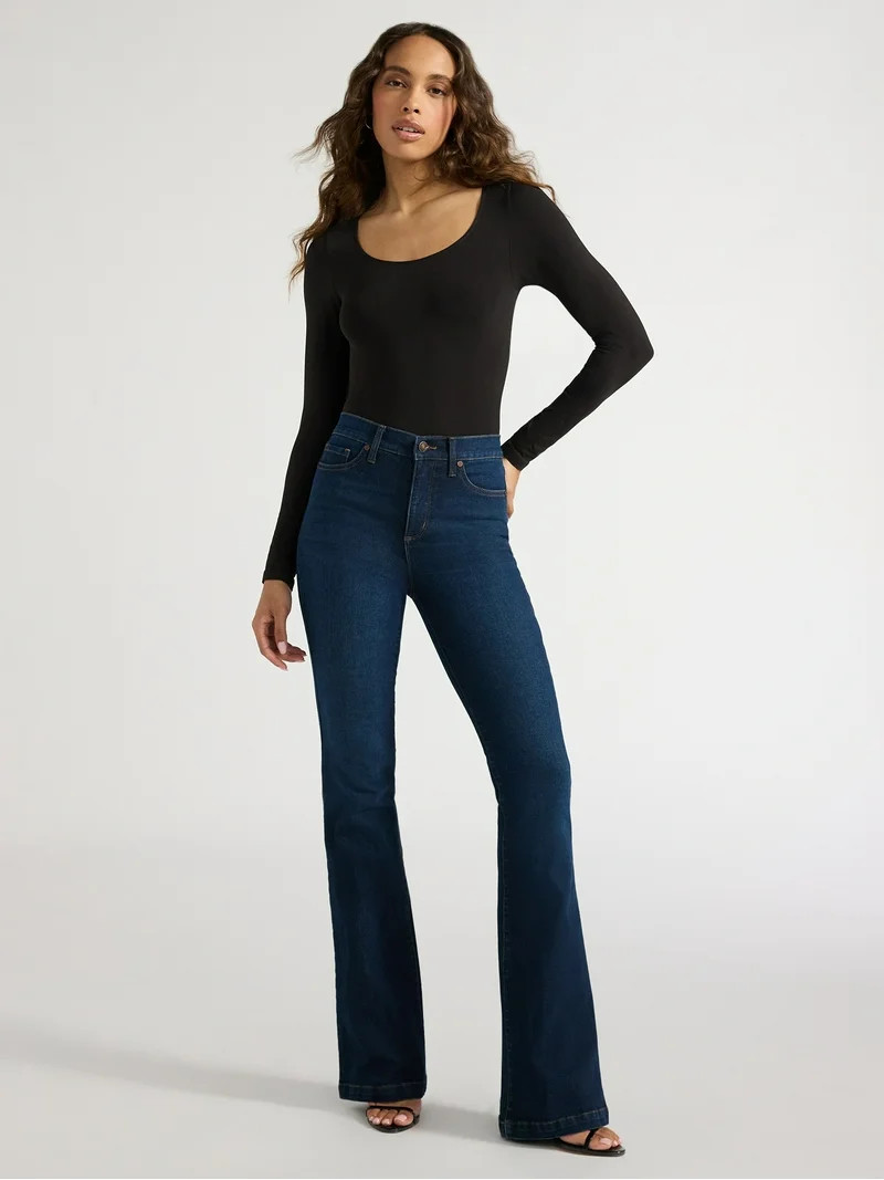 Sofia by Sofia Vergara Women's and Women's Plus Melisa Flare High Rise Jeans, 30.5", 32.5" and 34... | Walmart (US)