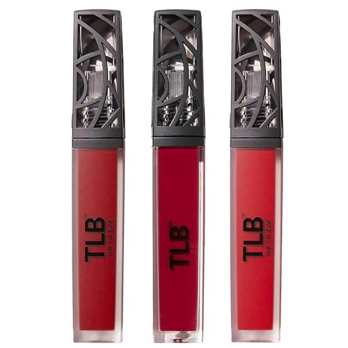 The Lip Bar - Nonstop Liquid Matte Lipstick 3-Pack, Bawse Lady (Blue Red), Rich Auntie (Deep Berry), + Hot Mama (Deep Rich Brown) - High Pigment - One Swipe - Long Lasting - Jojoba Oil - .24 fl oz | Amazon (US)