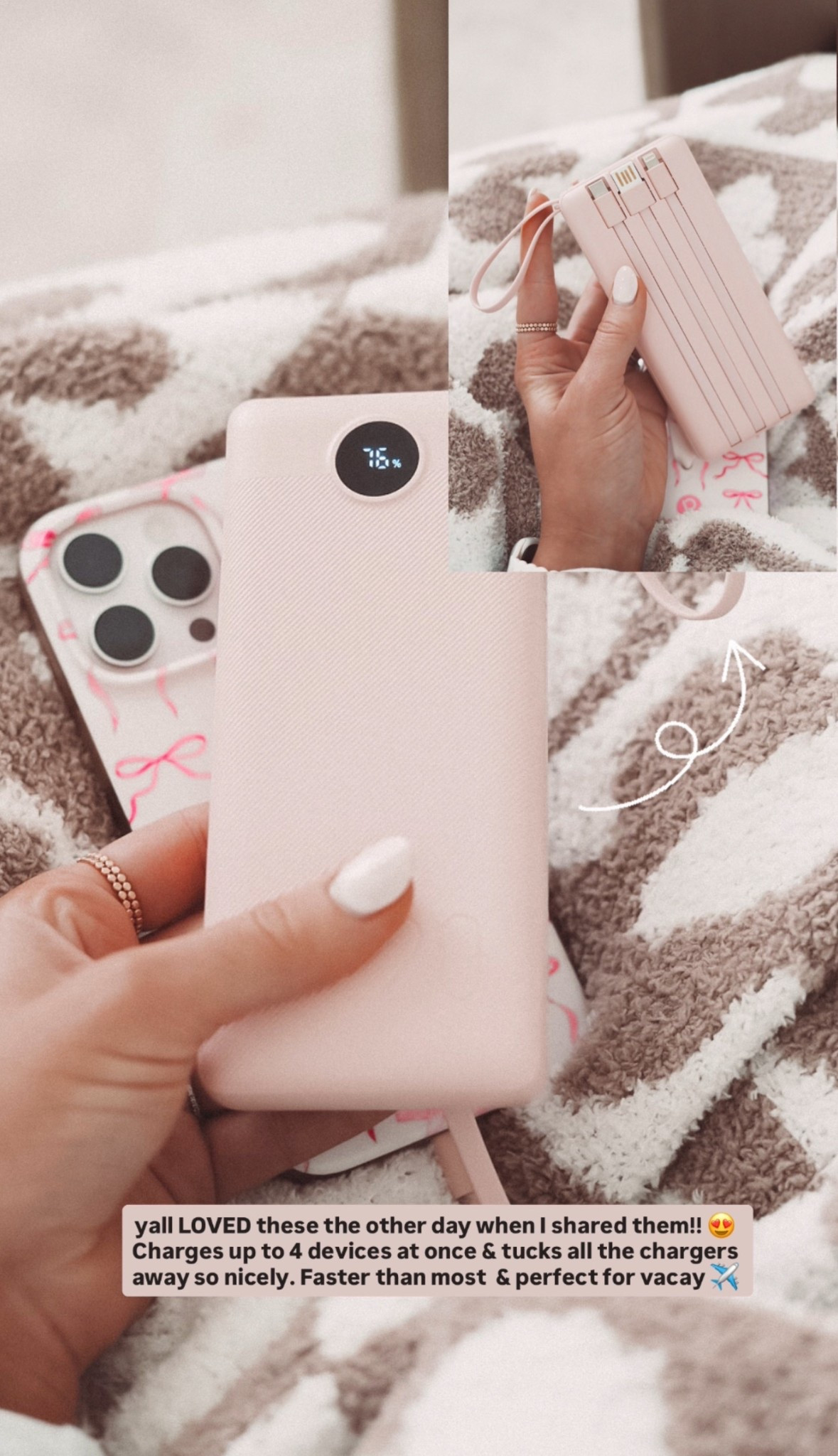 yall LOVED these the other day when I shared them!! 🥰Charges up to 4 devices at once & tucks all the chargers away so nicely. Faster than most & perfect for vacay✈️

Vacation, portable charger, must have, Phone, traveling, useful, practical, affordable, Amazon prime day, 2025

#LTKFindsUnder100 #LTKTravel #LTKFindsUnder50