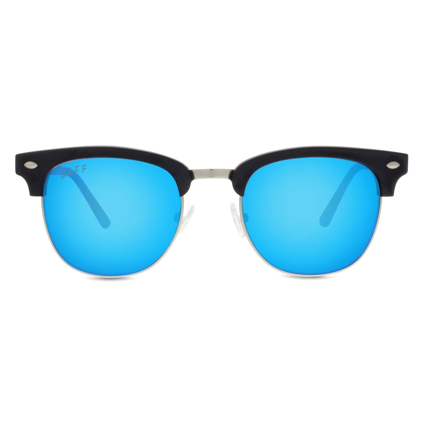 BARRY - MATTE BLACK + BLUE MIRROR + POLARIZED | DIFF Eyewear