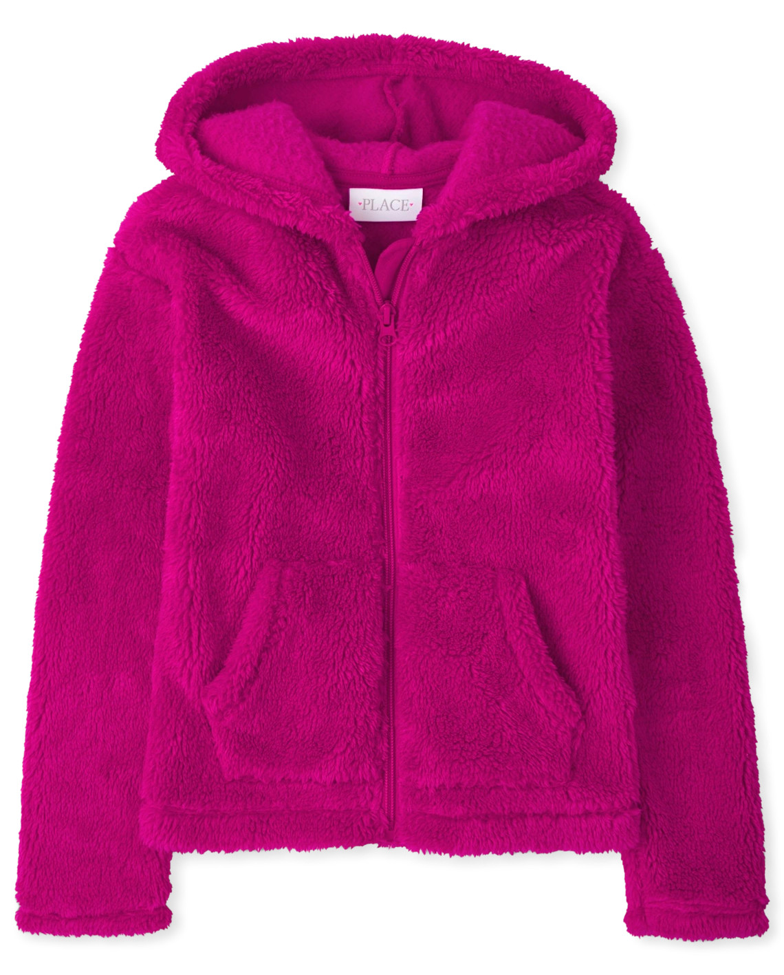 Girls Sherpa Zip-Up Hoodie - aurora pink | The Children's Place