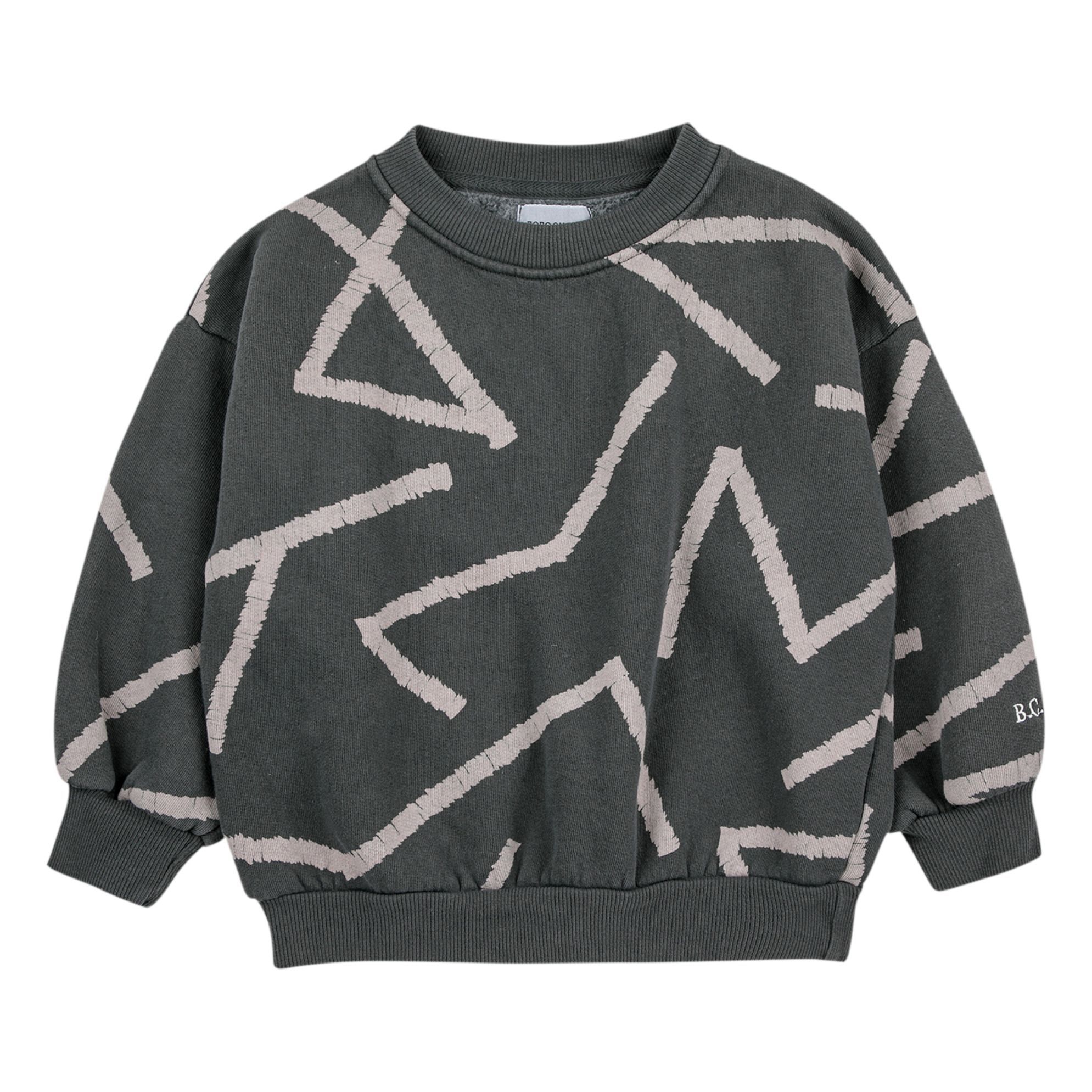 Organic Cotton Lined Sweatshirt | Charcoal grey | Smallable