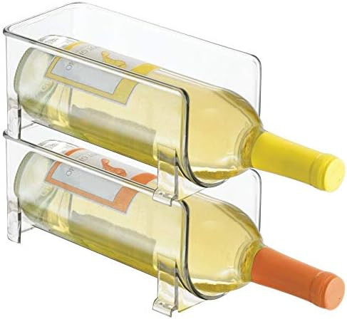 mDesign Plastic Free-Standing Water Bottle and Wine Rack Storage Organizer for Kitchen Countertop... | Amazon (US)