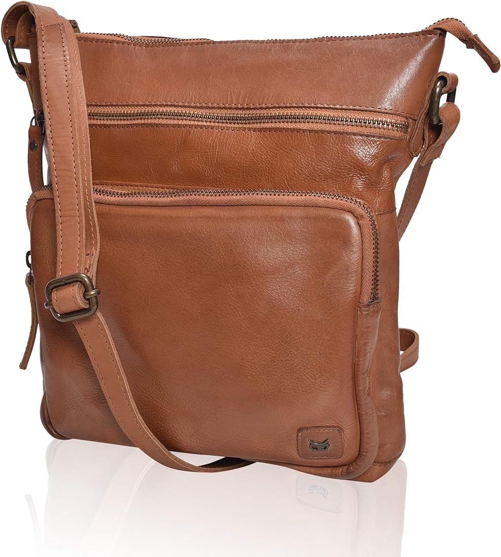 Amazon.com: Wise Owl Genuine Leather Crossbody Handbags & Purses for Women -Premium Crossover Ove... | Amazon (US)