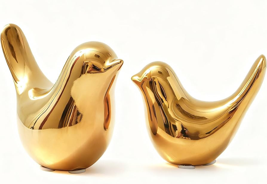 Notakia Gold Home Decor Small Birds Statues Modern Style Decorative Ornaments for Living Room Dec... | Amazon (US)