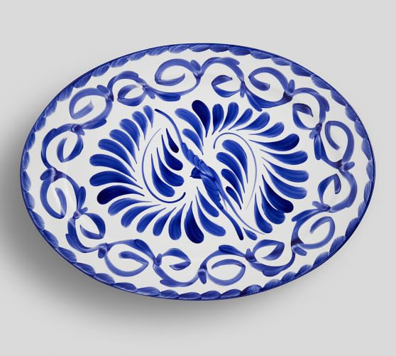 Puebla Stoneware Oval Serving Platters | Pottery Barn (US)
