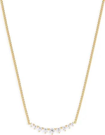 Nordstrom Cubic Zirconia Curb Chain Necklace | Nordstrom | Nordstrom