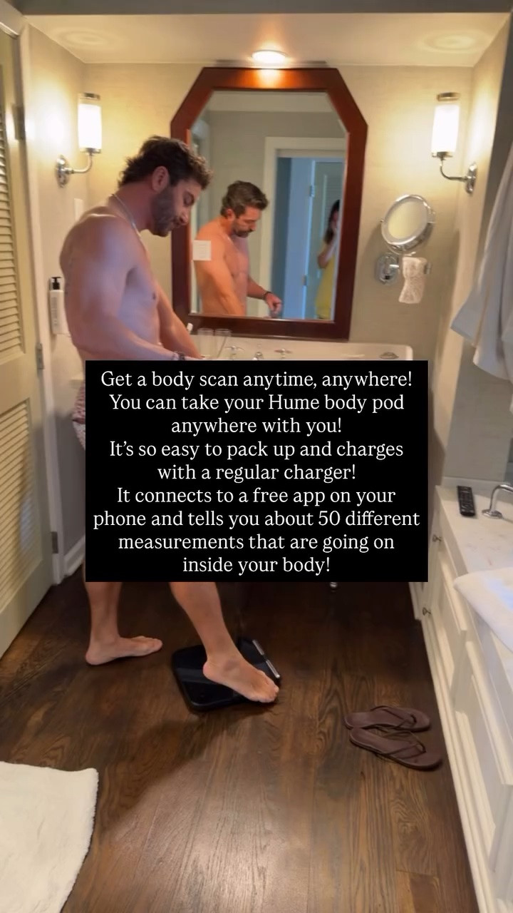 Get a body scan anytime, anywhere! You can take your Hume body pod anywhere with you! 
It’s so easy to pack up and charges with a regular charger! 
It connects to a free app on your phone and tells you about 50 different measurements that are going on inside your body!
