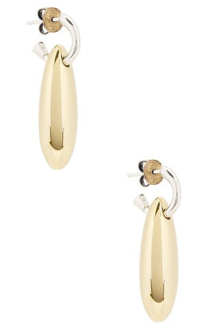 Bottega Veneta Dangle Earrings in Silver & Yellow Gold - Metallic Gold. Size all. | FWRD 