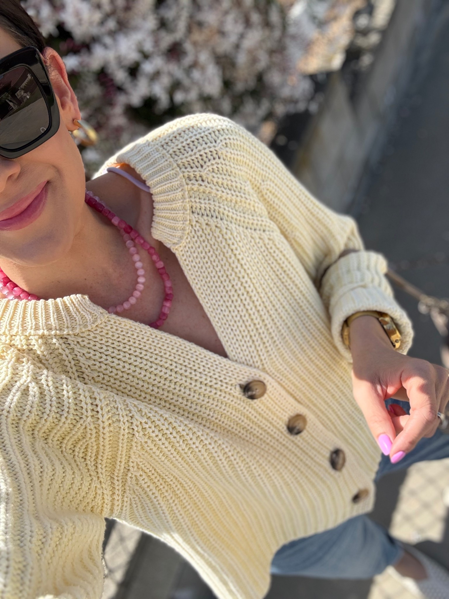 The prettiest (& my most worn!) yellow sweater for spring! Wearing a medium 
•20% off my necklaces with code: Kayla20 

#LTKSeasonal #LTKootd #LTKdayinmylife