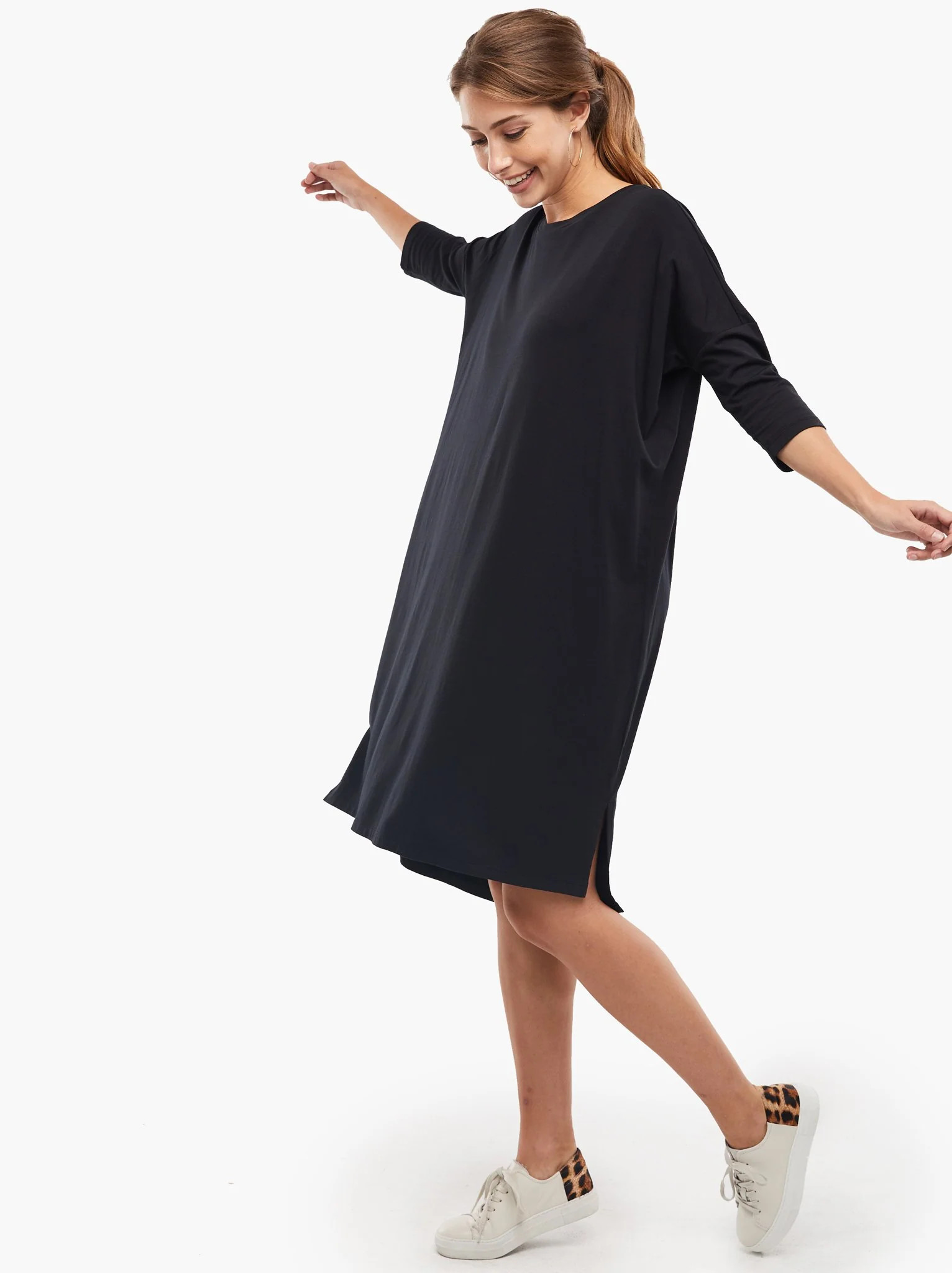 Veda Midi Dress (Black / L) | ABLE Clothing