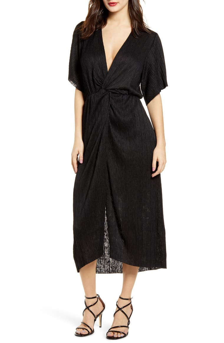 Dolman Plissé Midi Dress | Nordstrom