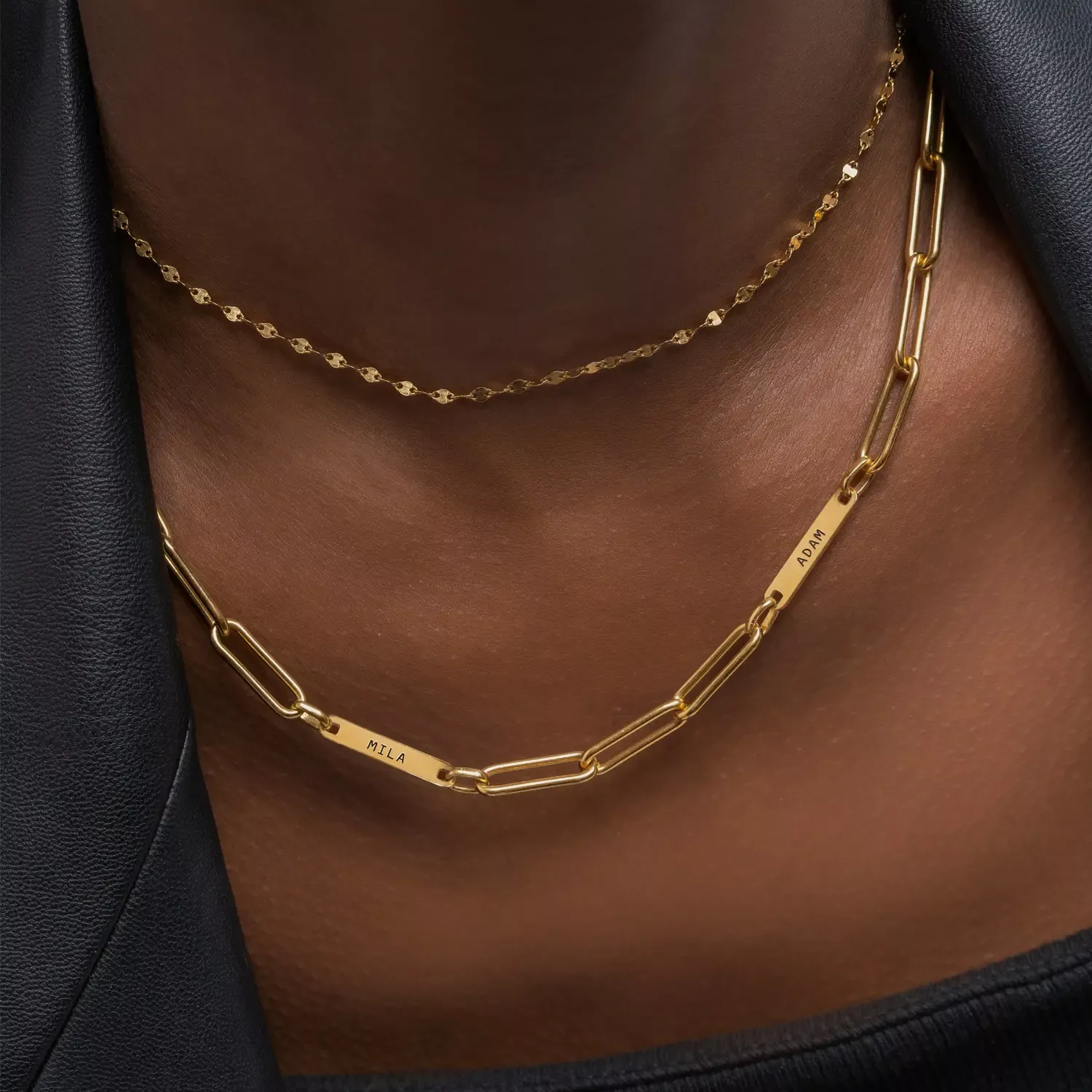 Large Paperclip Chain Necklace - Gold Vermeil - Oak & Luna