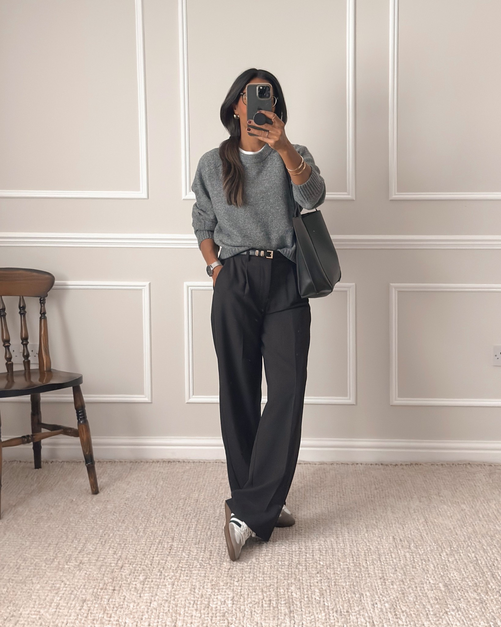 Jumper - wearing size small

High waist trousers - perfect for work or just casual/smart days worn with trainers. Wearing my regular size - UK size. A bit long on my 5’5 frame but I use wonderweb on the hem at the back so they don’t drag.





#LTKuk #LTKautumn