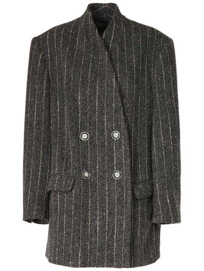 Isabel Marant - Lila striped pardess wool jacket - Grey/Multi | Luisaviaroma | Luisaviaroma