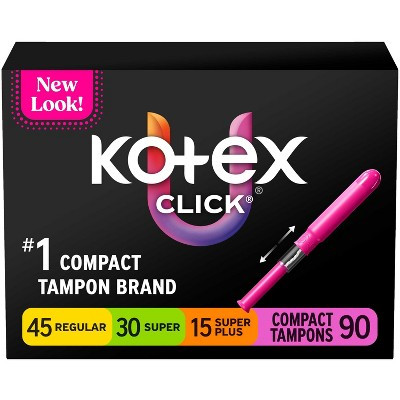 Kotex Click Compact Tampons - Multipack - 90ct | Target
