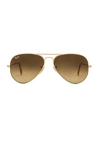 Ray-Ban Aviator Gradient in Gold & Brown Gradient from Revolve.com | Revolve Clothing (Global)