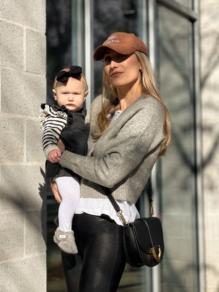 Mommy and me outfits | causal fall outfits | wool sweater | baby girl outfit | baby girl fall style | anine Bing hat | Charles & Keith bag | mom style | fall 2022 

#LTKSeasonal #LTKfamily #LTKbaby