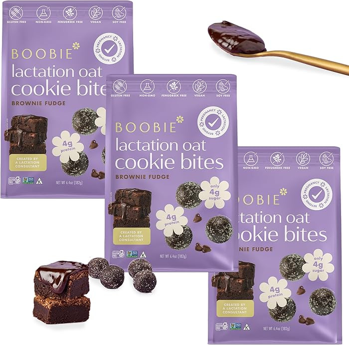 Boobie Lactation Cookies, Brownie Fudge | Vegan, Gluten-Free, Dairy-Free, Soy-Free Plant-Based Pr... | Amazon (US)
