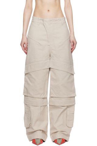 SSENSE Exclusive Taupe Hard Trousers | SSENSE