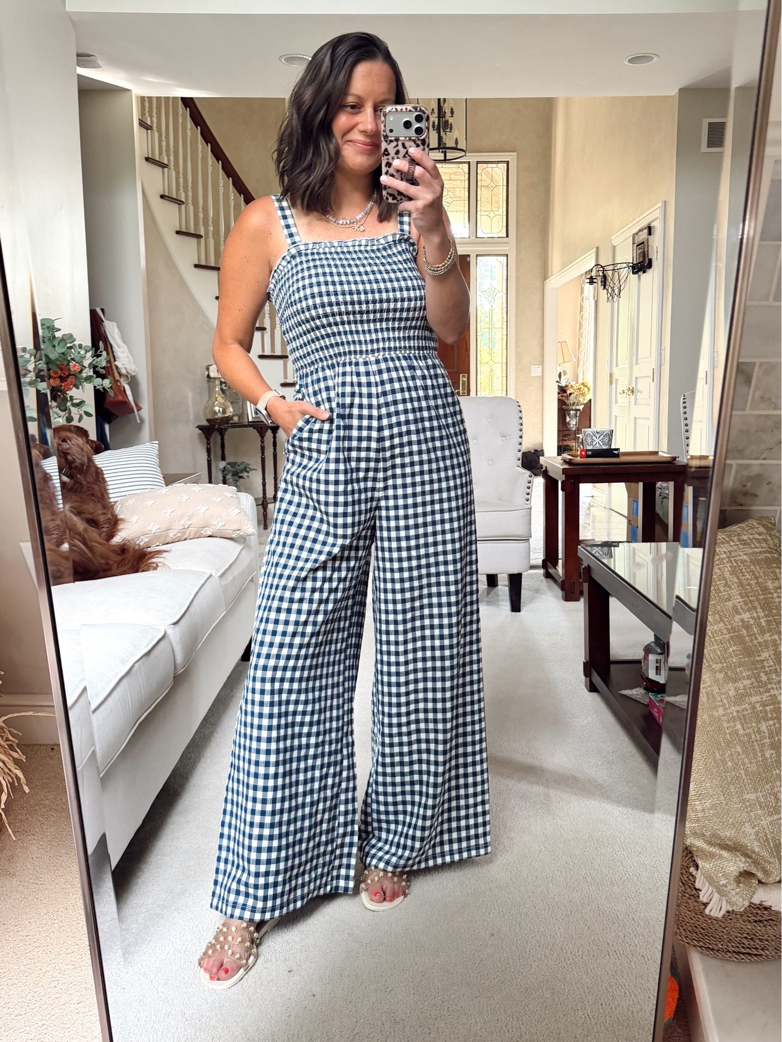 4th of July outfit idea! Gingham jumpsuit runs true to size!

#LTKmomlife #LTKootd #LTKOver40