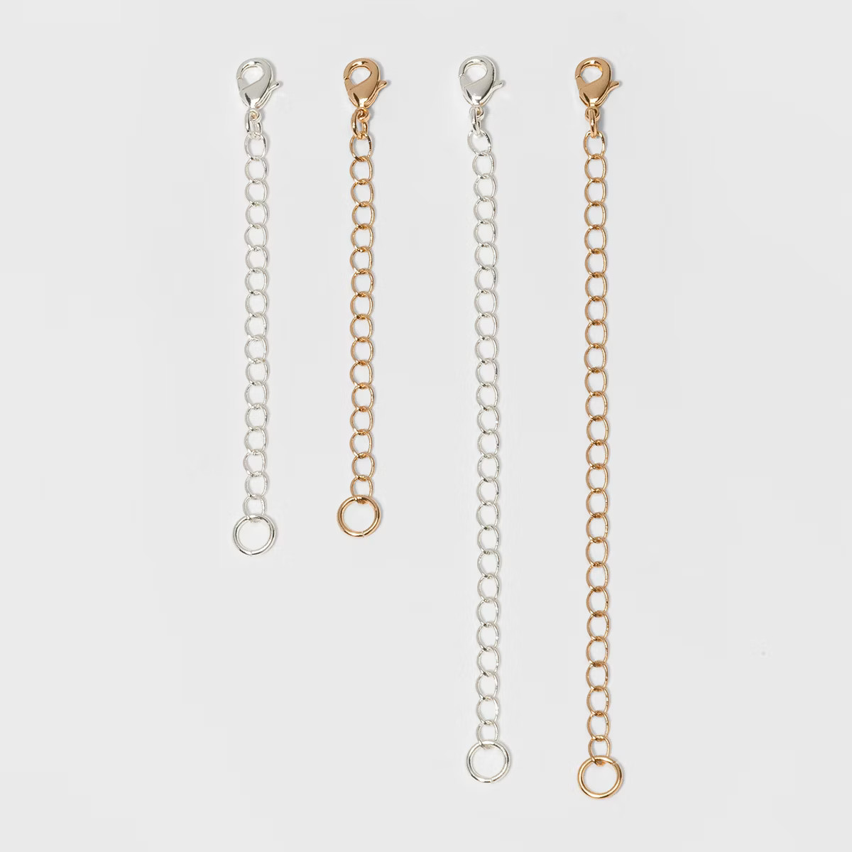 Chain Extenders For Necklace 4pc - A New Day™ Silver/Gold | Target