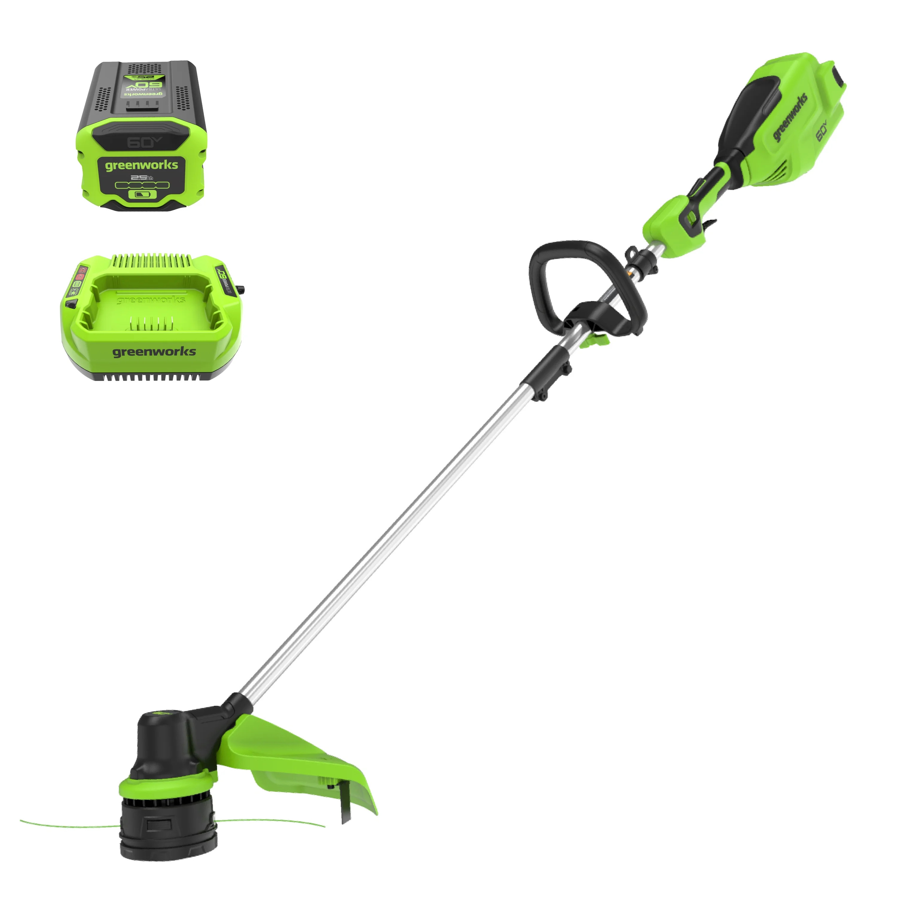 Greenworks 60V 16” Front Mount String Trimmer + 2.5Ah Battery & 3A Charger 2134302 | Walmart (US)