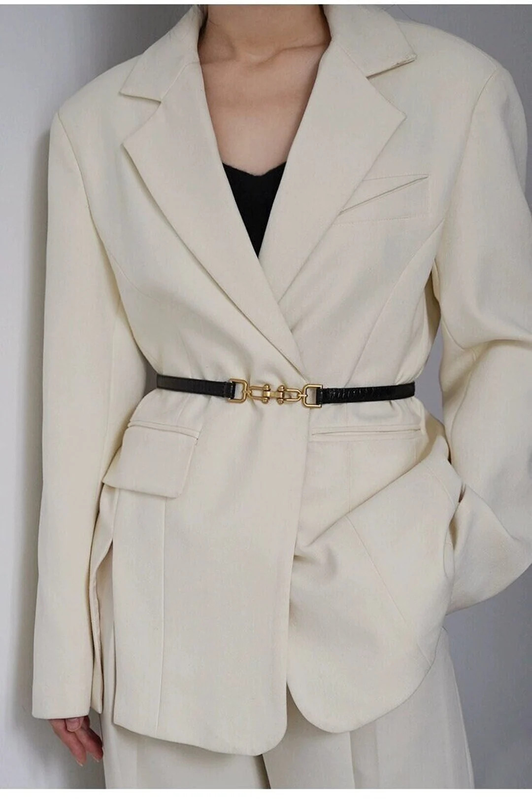 Minimalist Leather Belt, Exquisite Belts in Black or Brown, - Etsy | Etsy (US)