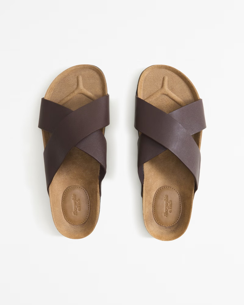Men's Crossover Cork Slides | Men's Shoes | Abercrombie.com | Abercrombie & Fitch (US)