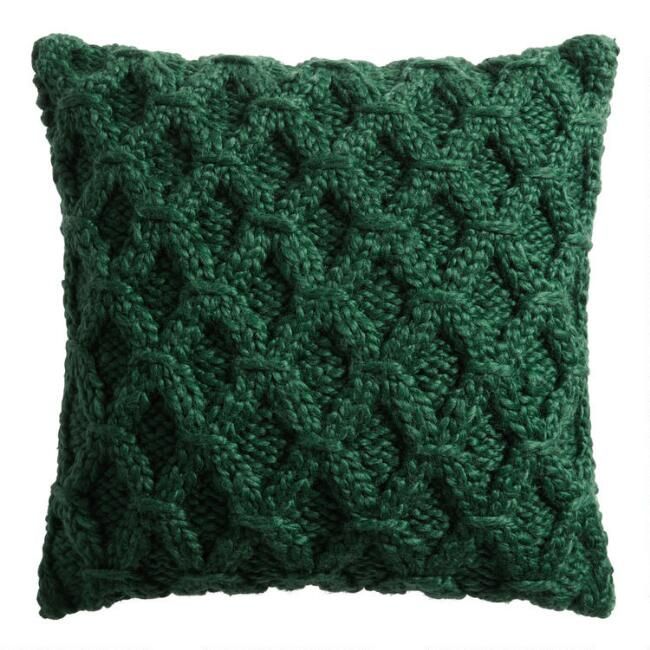 Chunky Cable Knit Throw Pillow | World Market