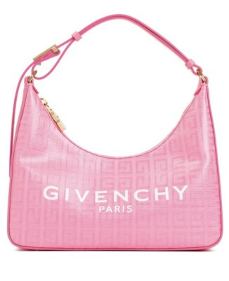 New Givenchy Moon Cut Out Small Leather Trimmed Canvas Hobo Bag in Bright Pink  | eBay | eBay US