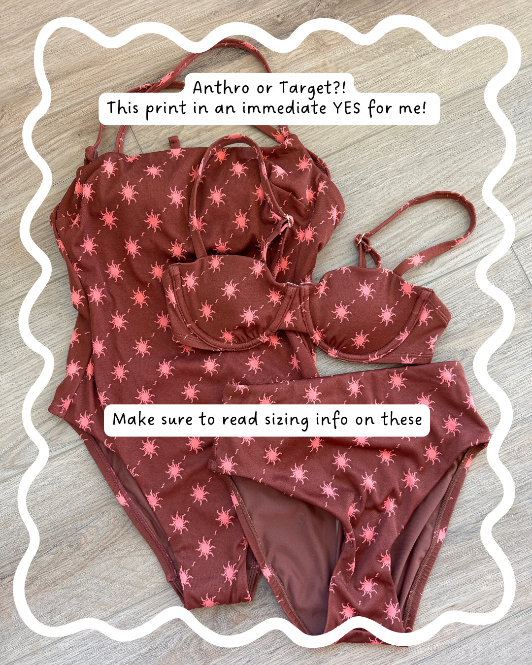 cute pattern suits from Target! 

 #LTKSeasonal #LTKOver40 #LTKSwim