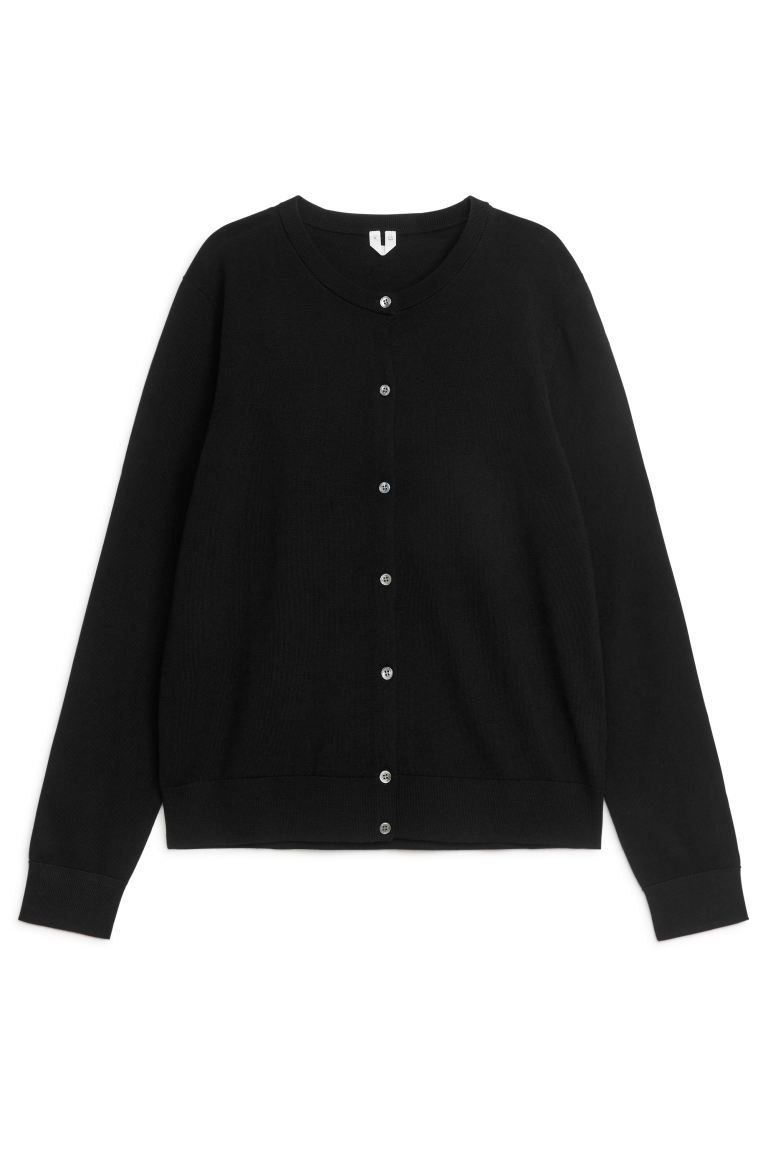 Merino Cardigan - Black - Ladies | H&M GB | H&M (UK, MY, IN, SG, PH, TW, HK)