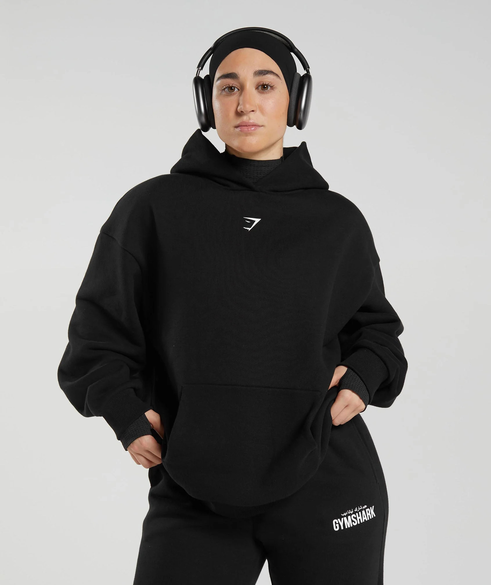Gymshark Leana Deeb Oversized Hoodie - Black | Gymshark US