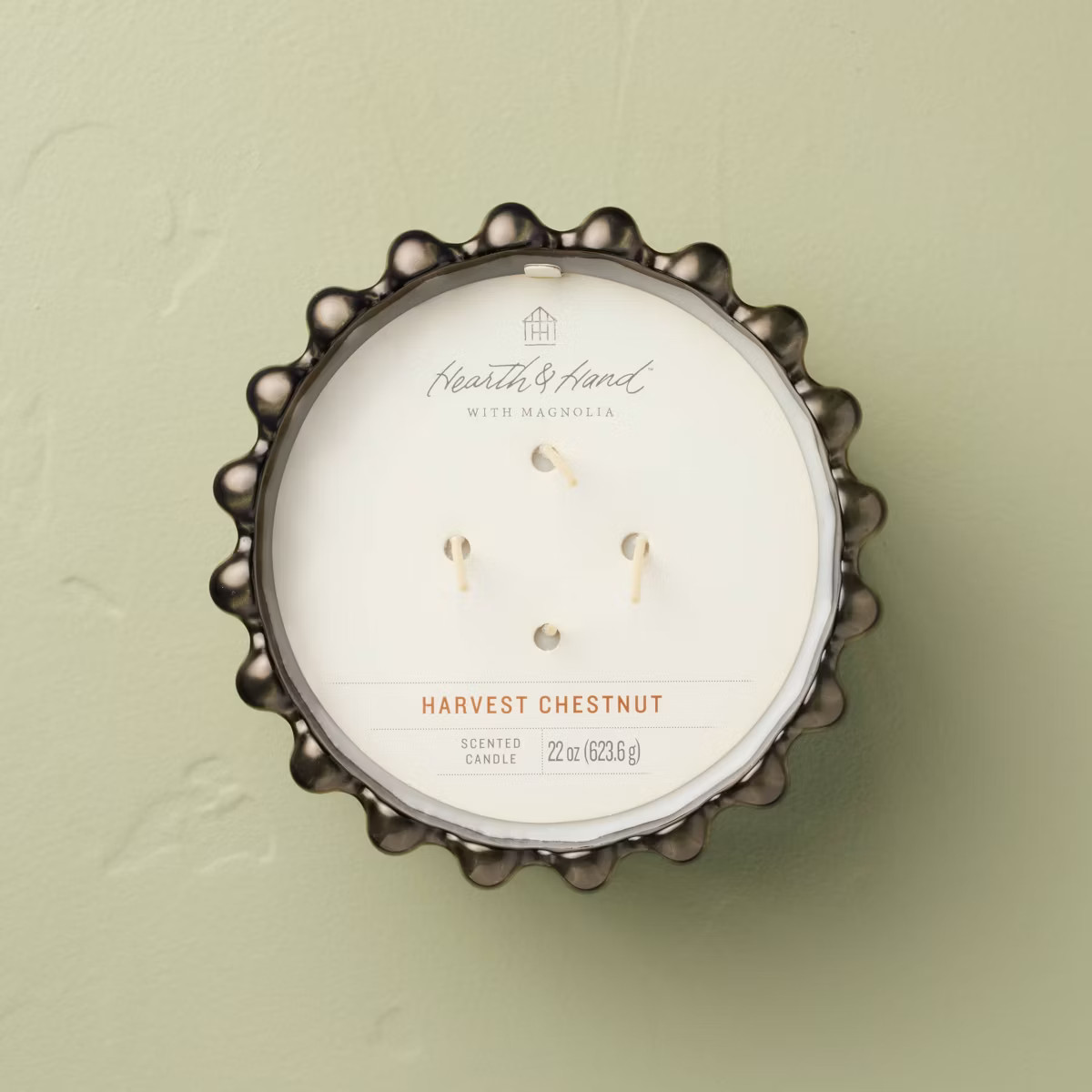 4 Wick Ribbed Glass Jar Candle 22oz - Hearth & Hand™ with Magnolia | Target